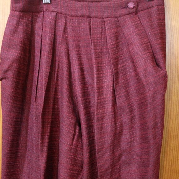 Alice Berry Vintage Red Oversize Doleman 80s Pant Suit Blazer Set Medium - Picture 13 of 16